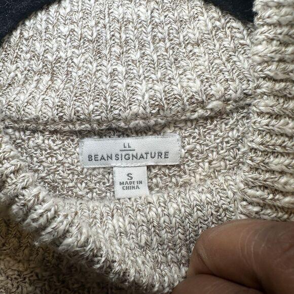 LL Bean Signature Sweater Womens S Mock Neck Linen Blend Pullover Casual - Picture 4 of 7